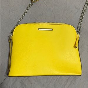 Yellow satchel purse bag
